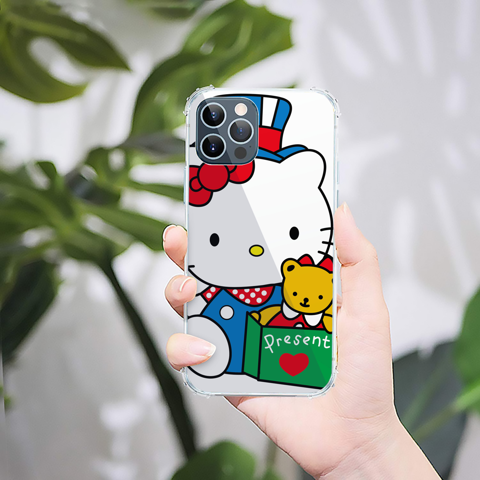 （画像用） Hello Kitty ハローキティ 【iPhone 12シリーズ対応】透明スマホケース（クリアソフトケース）